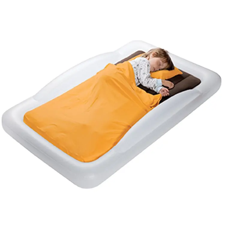 flocking inflatable toddlers bed portable inflatable children camping travel airbed air mattress bed