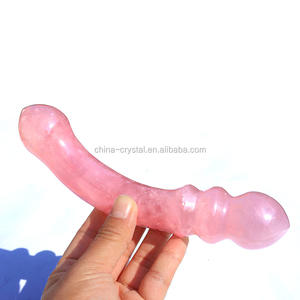 Großhandel schöne handgemachte rot schmelzende Kristallglas Craft Kristall Penis Dildos - Product Image 2