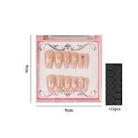 Vente en Gros Faux Ongles Courts en Acrylique Finition Gel UV, Capsules d'Ongles Réutilisables Faites à la Main à Coller