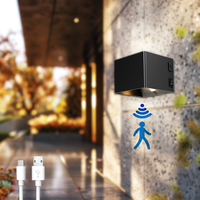 Lampe murale LED moderne sans fil à induction intelligente 5200 mAh pour chambre, salon, escalier, couloir, rechargeable sur batterie