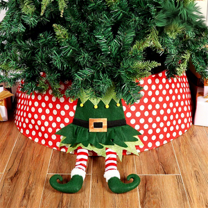 TW-541 48 pouces collier d'arbre de Noël avec des bottes <span class=keywords><strong>elfes</strong></span> planches PC décoration de fond d'anneau d'arbre de Noël - Product Image 2