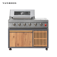 KC-15 été aluminium modulaire moderne armoire barbecue Pizza four île boîte de rangement Camping extérieur cuisine meubles ensemble avec gril