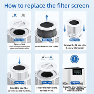 <span class=keywords><strong>Purificateur</strong></span> <span class=keywords><strong>d</strong></span>'<span class=keywords><strong>air</strong></span> de bureau silencieux pour la maison et la chambre, 22-48 dB, filtre HEPA éliminant 99,97 % des particules, alimentation USB Type-C, blanc - Product Image 5