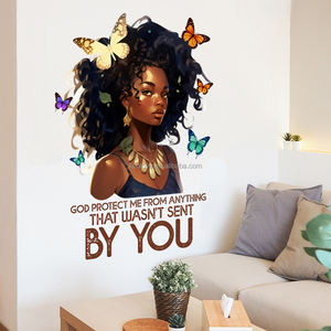 Eslogan dorado negro belleza mariposa pegatinas <span class=keywords><strong>de</strong></span> pared sala <span class=keywords><strong>de</strong></span> estar dormitorio estudio decoración PVC papel tapiz autoadhesivo pegatinas <span class=keywords><strong>de</strong></span> pared - Product Image 3