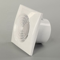 Ventilateur extracteur de salle de bain 4 pouces, 12 pales rotatives, 12W, faible bruit, alimentation CA, garantie 2 ans, usage domestique/hôtelier/commercial