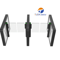 Tourniquet de contrôle d'accès anti-écrêtage IP66 à moteur brushless haute vitesse, design mince, avec détection RFID, QR, ESD, visage et empreinte digitale