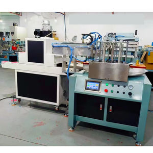 QFW Machine de sérigraphie à durcissement UV <span class=keywords><strong>LED</strong></span> à plateau tournant plat <span class=keywords><strong>automatique</strong></span> Machine de sérigraphie à règle pour étudiants - Product Image 4
