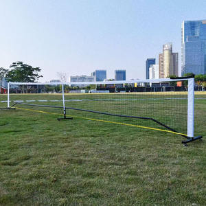 Ensemble de filet de pickleball portable de 22 pieds avec cadre métallique et roues pour l'entraînement au tennis et au pickleball - Product Image 6