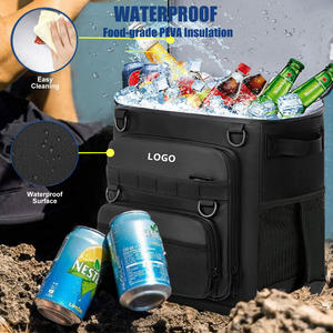 Sac à dos isotherme réutilisable en PU portable, imperméable, grande capacité <span class=keywords><strong>pour</strong></span> le déjeuner, le camping, les voyages, les pique-niques, la randonnée - Product Image 4