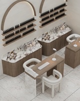 M2 Display the Whole Store Solution Meubles pour ongles Table de manucure moderne et personnalisée Barre de table pour ongles Vitrine de présentation design pour onglerie