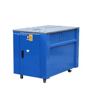 Máquina de cintar semiautomática para bagagem, caixa de embalagem de fita pp de mesa alta, para embalagem de armazém