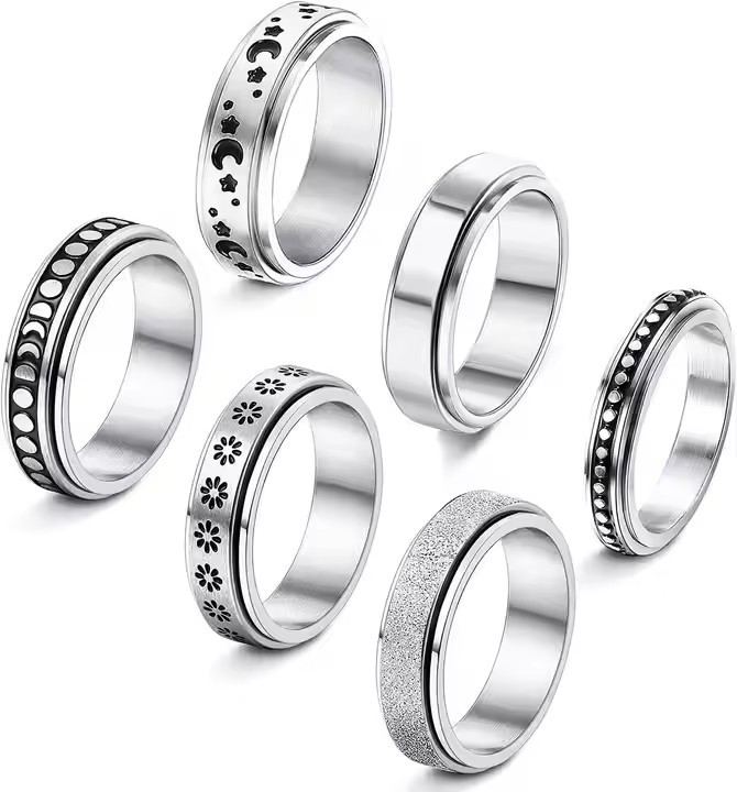 Fashion Ring Rotating Wedding Engagement Ring