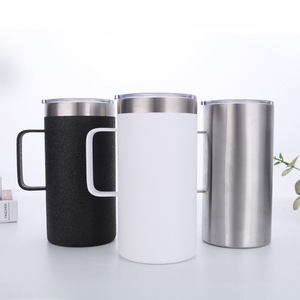 Üretici sıcak satış 20oz vakum kahve kulplu bardak vakum yalıtımlı paslanmaz çelik seyahat kupası isıtıcı araba kupası - Product Image 6