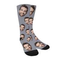 Mettez la photo de votre visage sur des chaussettes Chaussettes de sublimation pour hommes personnalisées Chaussettes d'impression 3d par sublimation de haute qualité pour hommes