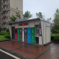 Station de tri des déchets écologique avec bacs multi-compartiments et système de contrôle des odeurs pour les communautés résidentielles
