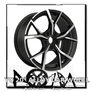 Nuovi Cerchi in Lega di Alluminio YQ da 17 Pollici per SUV, Multi-Raggio 8.5J ET38 PCD5X112, Finitura Nera Lavorata, Garanzia di 3 Anni per Golf <span class=keywords><strong>R</strong></span> - Product Image 2