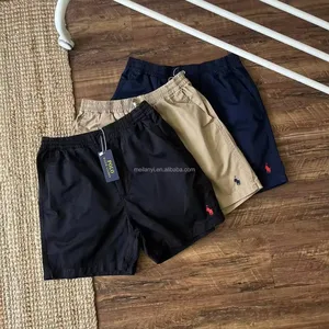 Summer Luxury Men's Casual Sports Pants Shorts Micro Elastic Straight Loose Polo Pants Casual Men's Five Inch Shorts