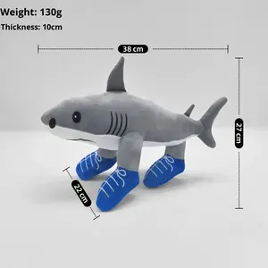 Nuevo producto transfronterizo Tungtungsahur Shark AI American Classic Mountains Seas Spoof Super Soft Plush Toy Doll Stress Relief - Product Image 3