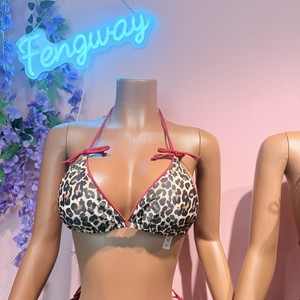 Costume da Bagno Bikini XS 2026 Nuovo Stampa Leopardata da Donna, Sexy, Due Pezzi, per Spiaggia - Product Image 3