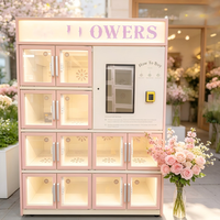 Distributeur de fleurs intelligent et compact à économie d'énergie avec deux compartiments et dégivrage automatique