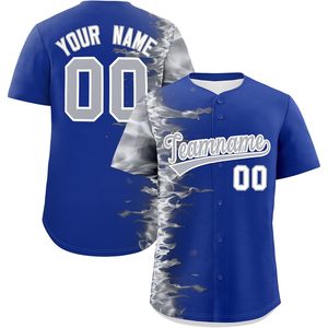 Maillot de baseball personnalisé à dégradé unisexe pour adulte, avec nom et numéro d'équipe, design sublimé anti-humidité - Product Image 1