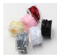 Ruban tissé à la main avec perles, ficelle pour emballer les bouquets floraux, matériaux d'emballage pour cadeaux et fleurs DIY pour les fleuristes