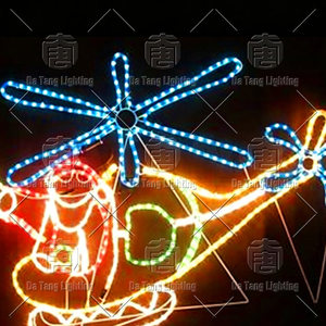 Décoration de Noël extérieure avec motif de Père Noël en LED 2D - Product Image 2