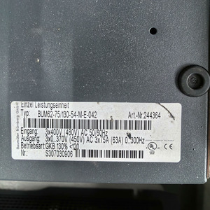Servoaccionamiento/Controlador de CA BUM62-75/130-54-M-E-040, Construcción de Aluminio y Plástico, CA 230V, Clasificación IP54 - Automatización Industrial Baumuller BUM62-75 - Product Image 3