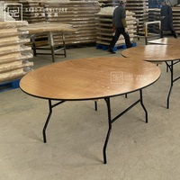 Tables de Repas Rectangulaires en Bois, Ensembles pour Salles de Conférence d'Hôtel, Tables Pliantes Portables de 1,8 m et 2,4 m et Chaises, Tables de Cuisine Pliables