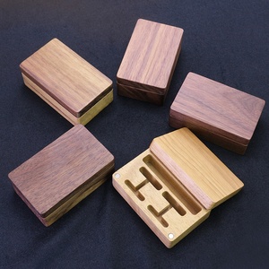 Caja de Joyería de Madera Hecha a Mano, con Logotipo Personalizado Grabado con <span class=keywords><strong>Láser</strong></span>, para Guardar Anillos, Gemelos y Corbatas, Caja de Regalo para <span class=keywords><strong>Hombre</strong></span> - Product Image 6
