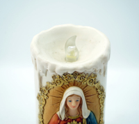 Figurine religieuse en résine en forme de bougie de 5.25 pouces, Figurine de prière en 3D, décoration de bureau, notre dame de grâce