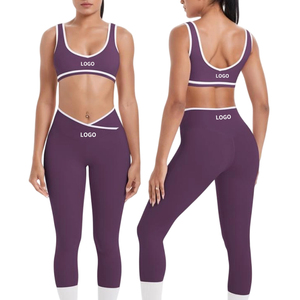 Nuevo Conjunto Deportivo para Mujer, Top Deportivo con Cuello Halter, Leggings de Yoga de Cintura Alta, Conjunto de 2 Piezas - Product Image 1