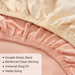 Groothandel Op Maat Gemaakte Kleur Biologisch Katoenen Gebreide Spannlaken 52x28 inch Zacht Ademend Universeel Neutraal Baby Elastisch Wieg Lakentje - Product Image 2