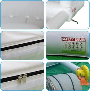 Maison gonflable commerciale de rebond de PVC avec la glissière, château blanc de pullover d'explosion de piscine de cercueil - Product Image 4