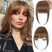 Extensions de franges et pattes de cheval invisibles en cheveux humains 100% vierges bruts européens blonds, couleur personnalisée, en gros