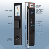 Fabrieks prijs Tuya Wifi 3D gezichtsherkenning slim slot automatisch digitaal biometrisch vingerafdruk slim deurslot voor thuis