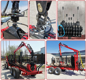 <span class=keywords><strong>Tractor</strong></span> de equipo <span class=keywords><strong>forestal</strong></span> PTO, <span class=keywords><strong>remolque</strong></span> de troncos de carga de madera hidráulica, <span class=keywords><strong>remolque</strong></span> de madera, vagón de troncos con grapas de grúa - Product Image 6