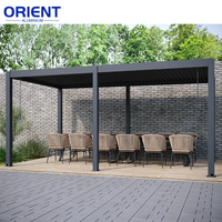 Pergola bioclimatique haut de gamme, pergola en aluminium, pergola d'extérieur, résistante aux intempéries, nouveau produit |   Pergola Antirouille