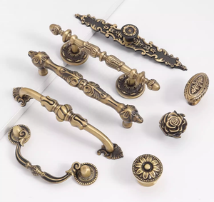 Schlussverkauf solide retro <span class=keywords><strong>vintage</strong></span> antik Messing-Schrankgriff Küchenschublade Knöpfe und Reißer - Product Image 2