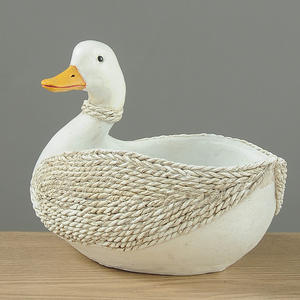 Pot de rangement en résine de style européen créatif en forme de canard, design <span class=keywords><strong>animal</strong></span> mignon, qualité supérieure, directement de l'usine, pour salon, Pâques - Product Image 4