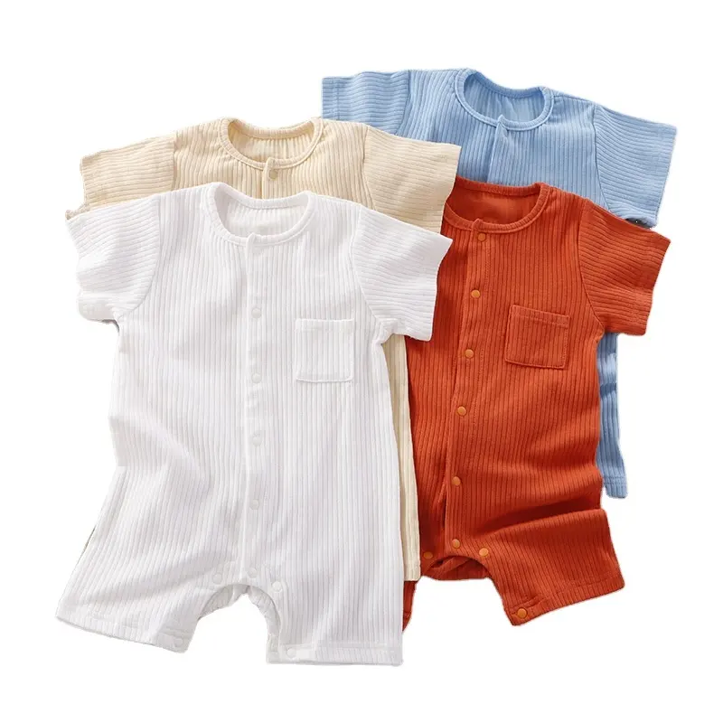 Summer Infant Creeper Baby Cotton Thin Short Sleeve Children's Bodysuit