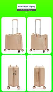 Valise à roulettes légère pour enfants en ABS+PC avec roues de 18 pouces, serrure et poignée souple - Trolley de voyage pour garçons - Product Image 6