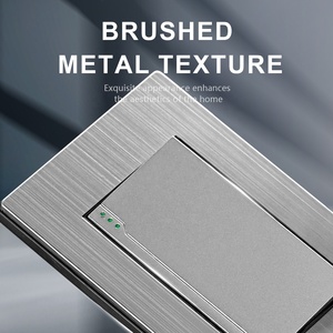 Nhà Máy Bán buôn phong cách mới Thanh Lịch Đẹp xuất hiện 1 băng đảng lớn Rocker push <span class=keywords><strong>button</strong></span> điều khiển ánh sáng không gỉ tường thiết bị chuyển mạch đối với trang chủ - Product Image 6