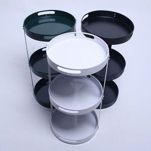 Organisateur d'épices rotatif multifonctionnel moderne en métal laqué avec 1 à 3 niveaux et une capacité de 1 à 3 L - Product Image 3