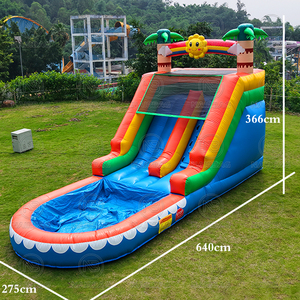 Thương mại cấp trượt nước Inflatable với Splash Hồ bơi cho trẻ em và người lớn với Blower trượt nước sân sau thổi lên công viên nước - Product Image 6