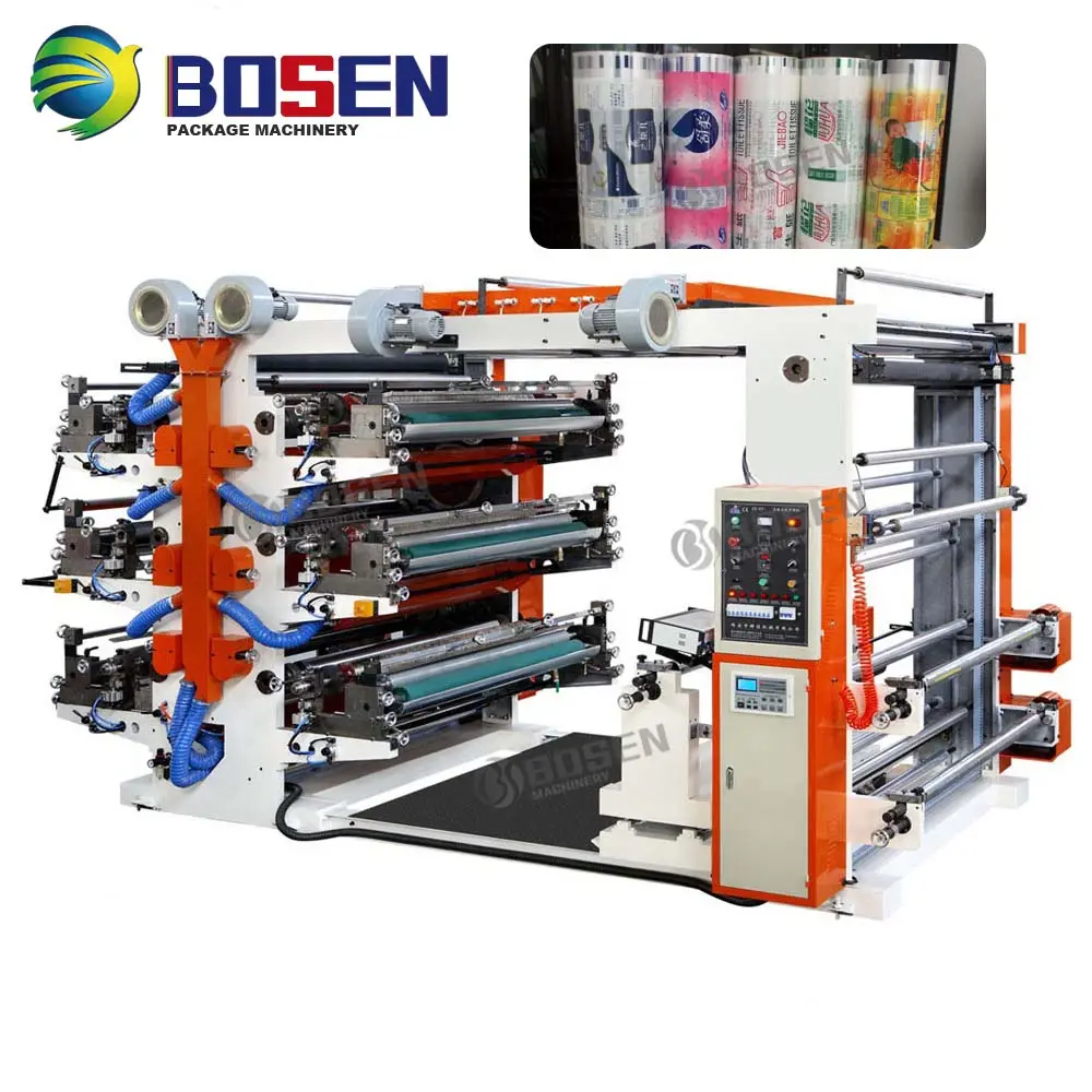 Alta calidad proveedor de cuatro-etiqueta de color máquina de impresión flexográfica UV morir de corte de la máquina de impresión flexográfica