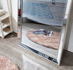 Vàng cổ điển đóng khung đầy đủ chiều dài gương | sang trọng trang trí sàn gương nhà máy trực tiếp - Product Image 4