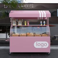 Production professionnelle Portable Fast Foodspancake Cart Mini chariot pliant camion de nourriture mobile pour barbecue