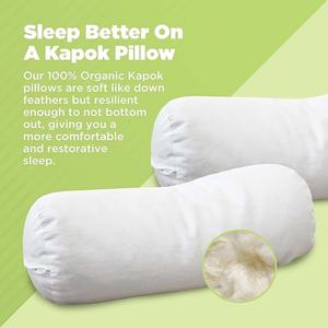 <span class=keywords><strong>Oreiller</strong></span> cervical en kapok, tissu en coton biologique, hypoallergénique, respirant, <span class=keywords><strong>oreiller</strong></span> tubulaire 6 x 16 - Product Image 2