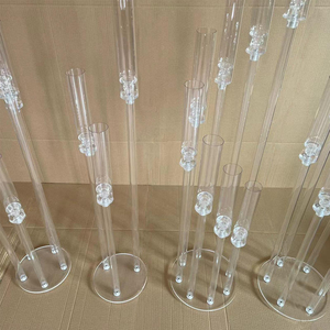 Clear Acrylic Multi-head Candlestick <b>Tall</b> <b>Table</b> Centerpieces Candelabras Wedding Candle Holder for Restaurant Main <b>Table</b> Decor - Product Image 6